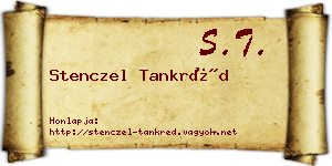 Stenczel Tankréd névjegykártya